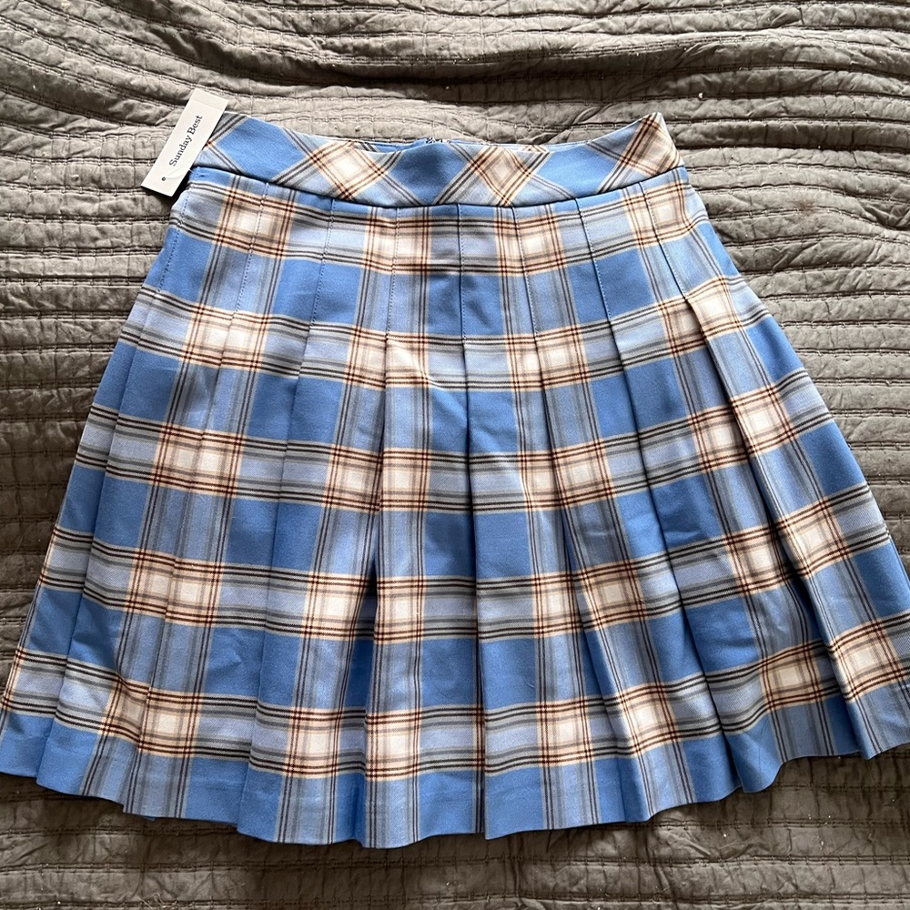 Aritzia NWT Olive Pleated Mini Skirt